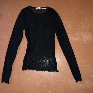 Women’s black mesh shirt